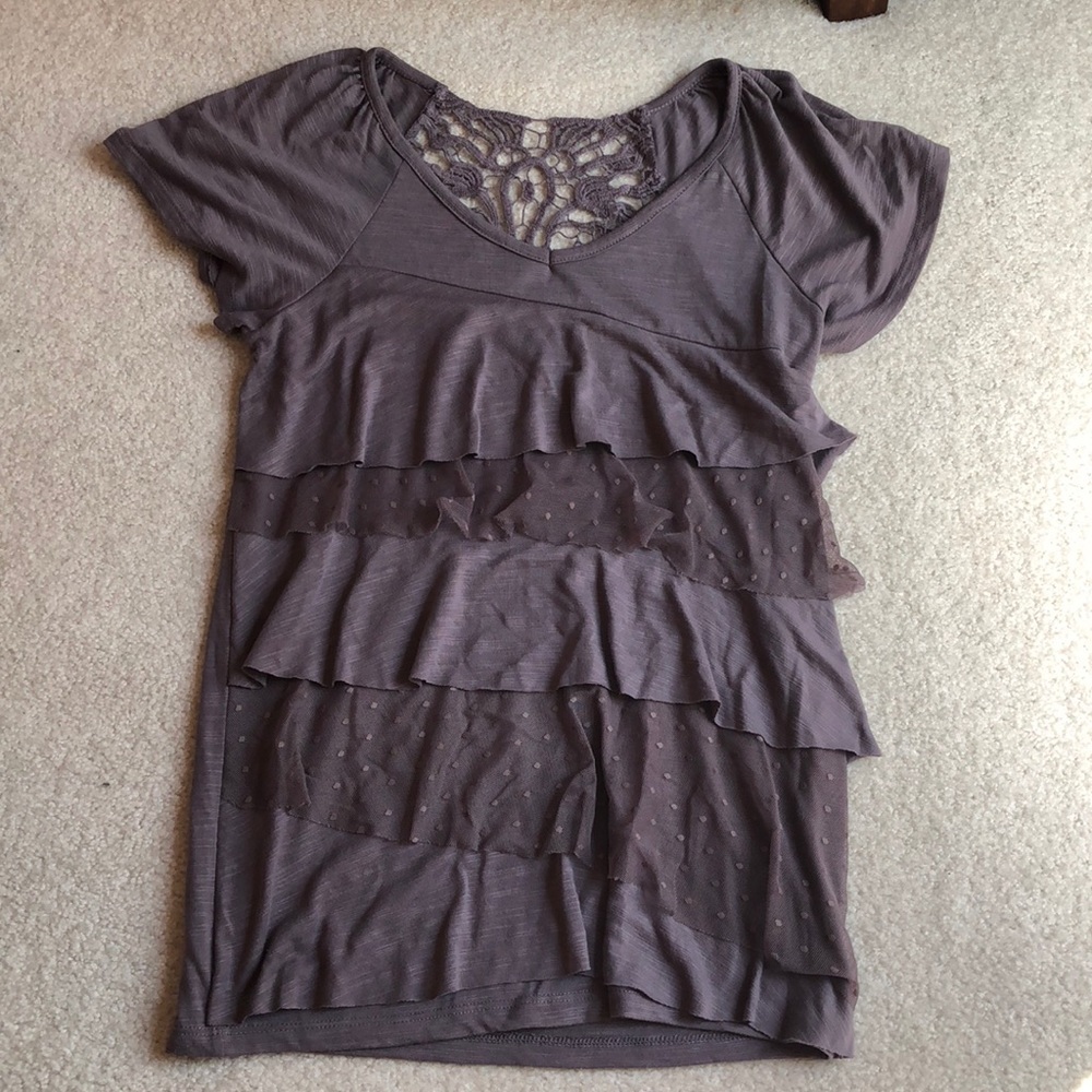 Brown/mauve top